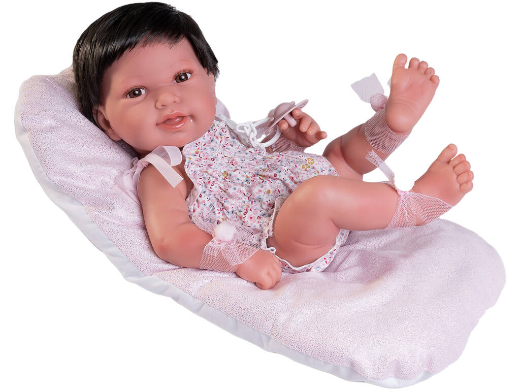 Muñeca Recién Nacida Pipa Flor Con Cojín 42 cm de Antonio Juan 50397