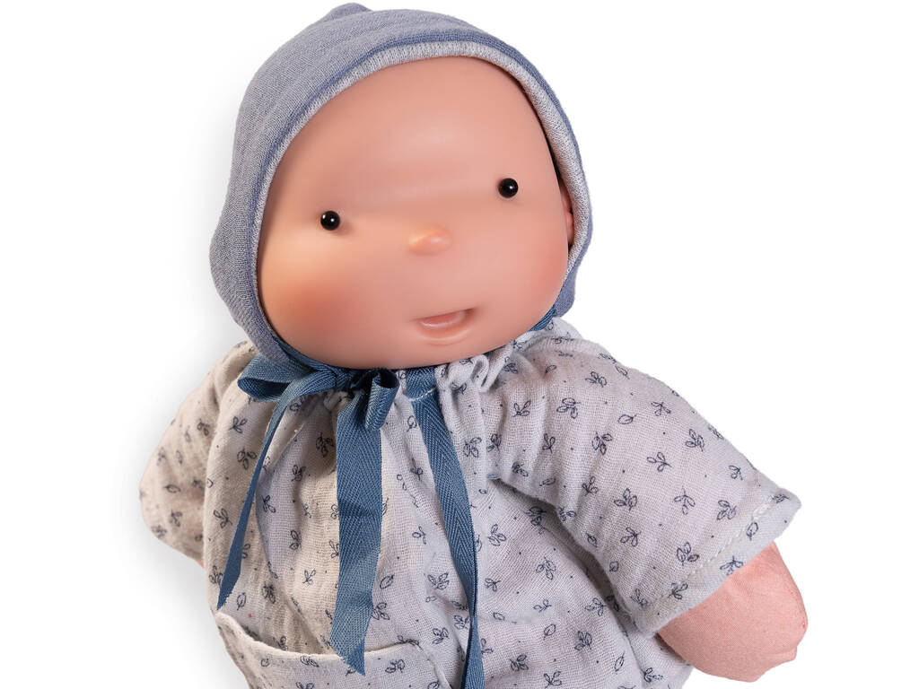 Bambola Biologica Senza Plastica Ariel Blu Con Capottina 26 cm di Antonio Juan 86321
