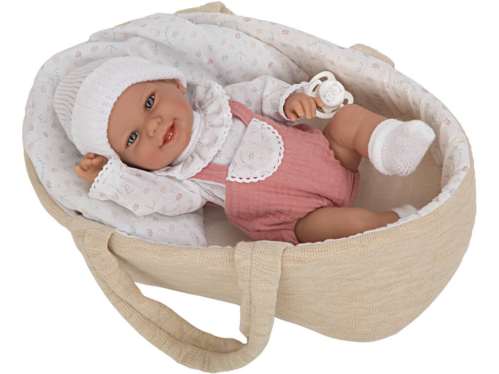 Bambola Elegance Babyto Rosa 33 cm. con Culla Arias 60740