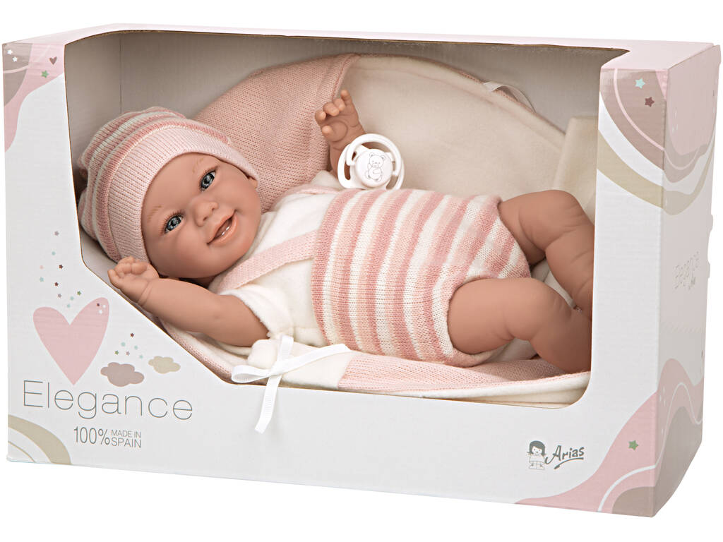 Muñeca Elegance Babyto Rosa 35 cm. Con Manta Arias 60750