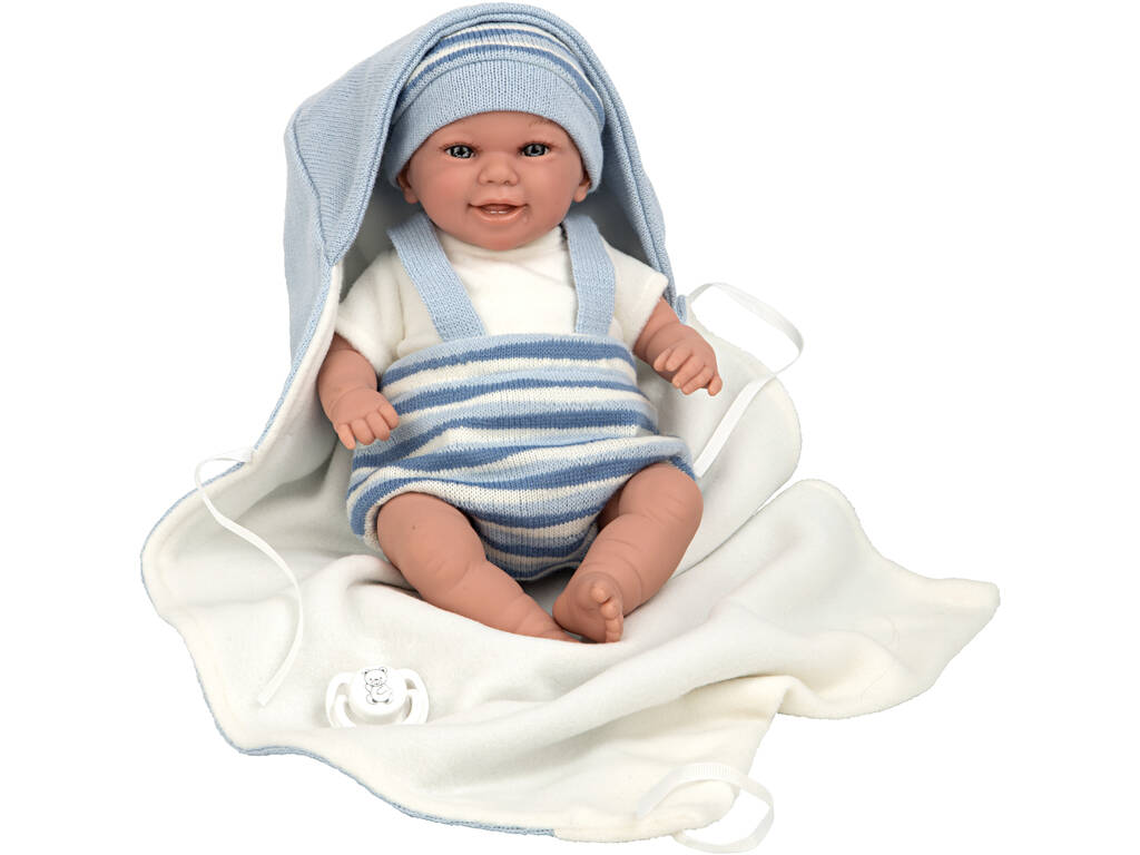 Doll Elegance Babyto Bleu 35 cm. avec couverture Arias 60751