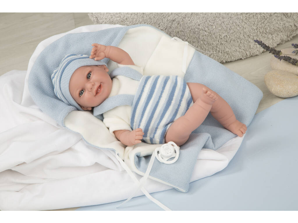 Doll Elegance Babyto Bleu 35 cm. avec couverture Arias 60751