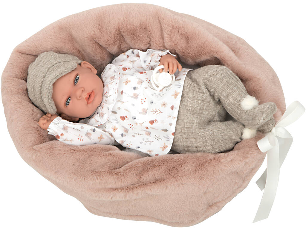 Poupée Elégance Andie Gris 40 cm avec coussin d'allaitement Arias 60763