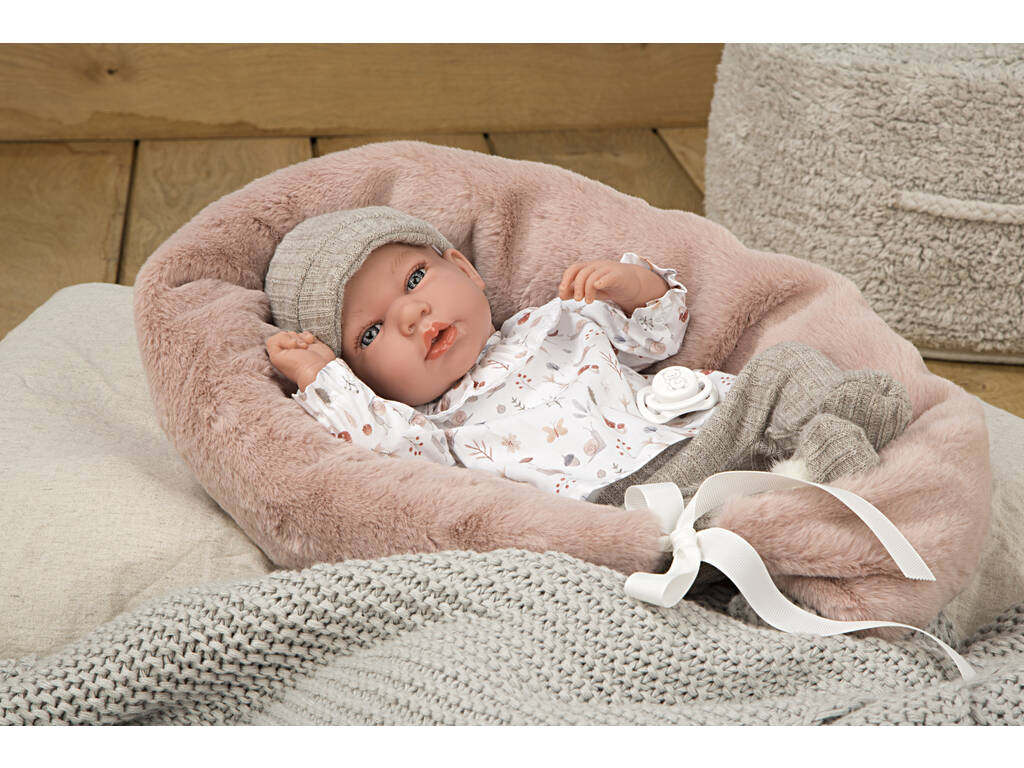 Poupée Elégance Andie Gris 40 cm avec coussin d'allaitement Arias 60763