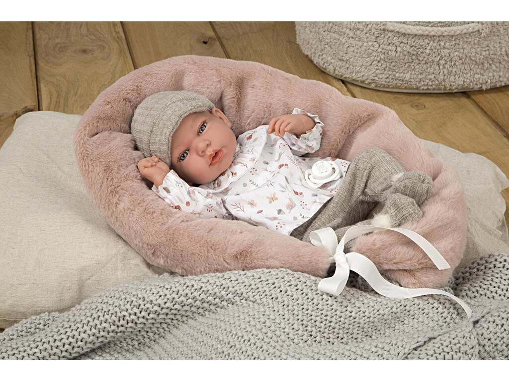 Poupée Elégance Andie Gris 40 cm avec coussin d'allaitement Arias 60763