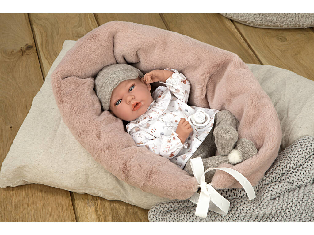 Poupée Elégance Andie Gris 40 cm avec coussin d'allaitement Arias 60763