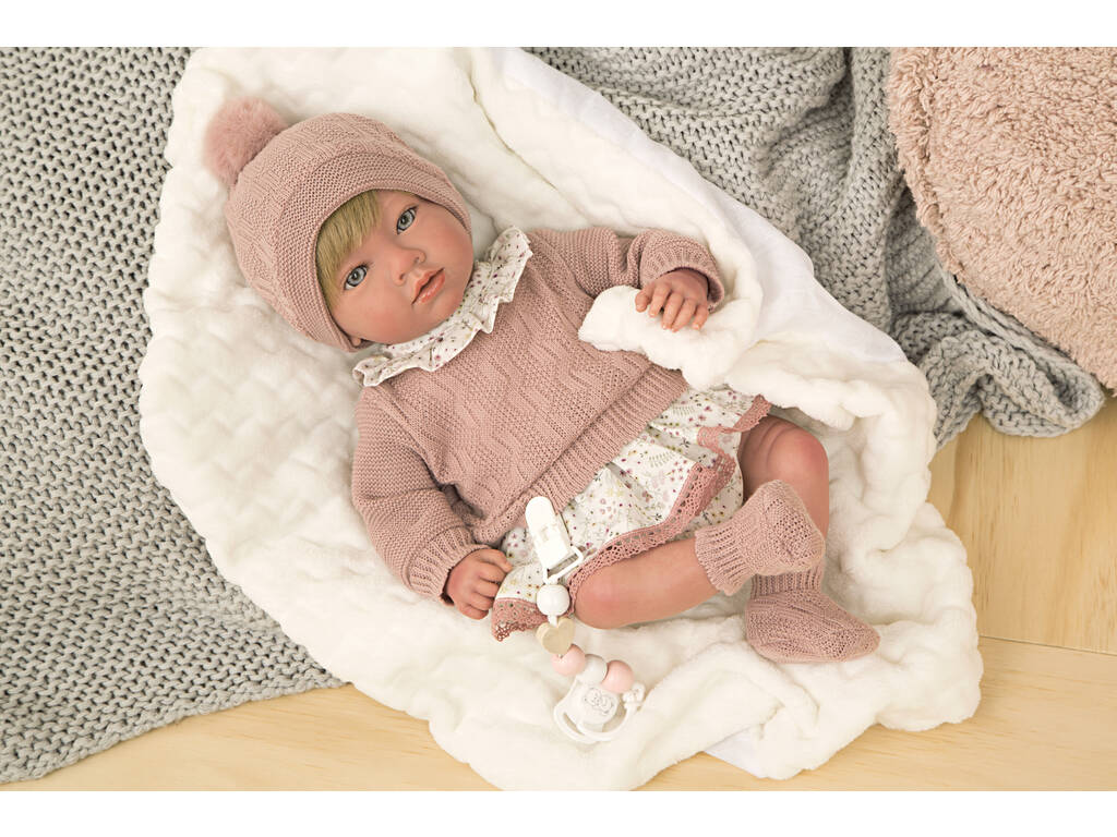 Bambola Reborn 40 cm. Aprile Rosa con Coperta Arias 98144