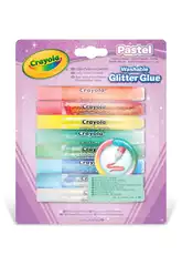 8 Cola de Brilho Laváveis Cores Pastel de Crayola 3524