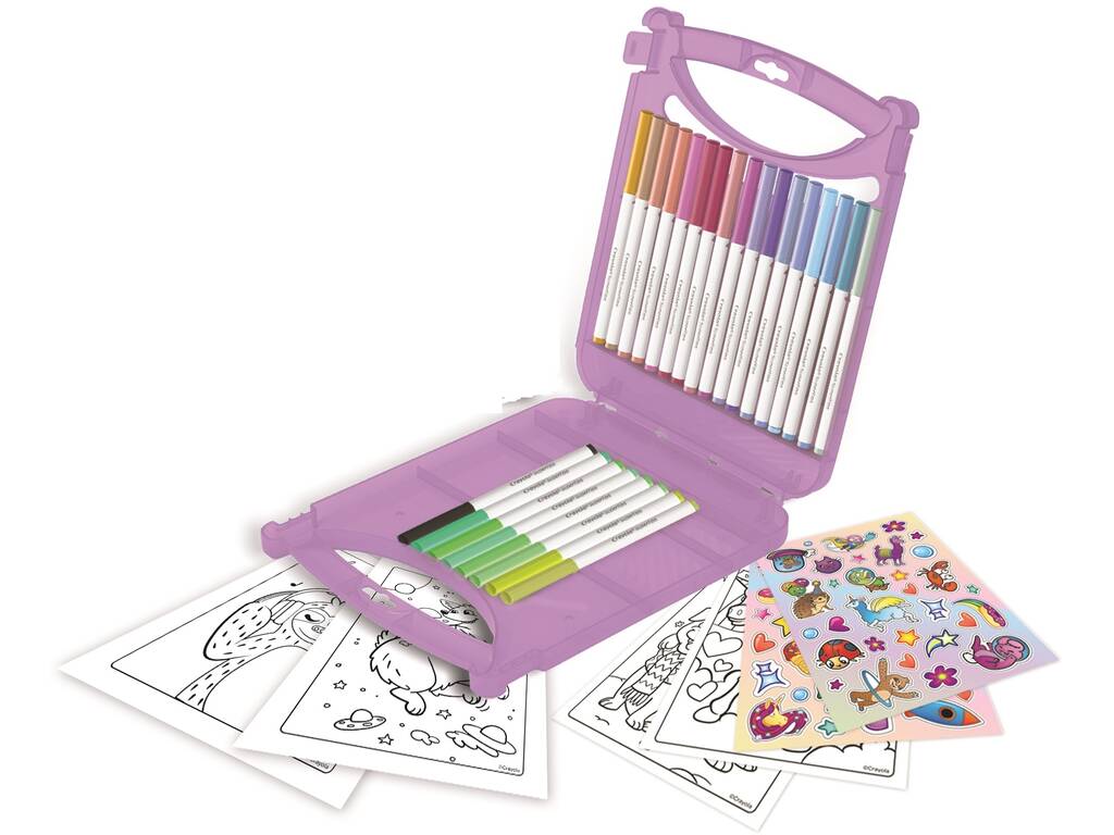 Astuccio per matite lavabili colori pastello super punta 65 pezzi Crayola 25-5239