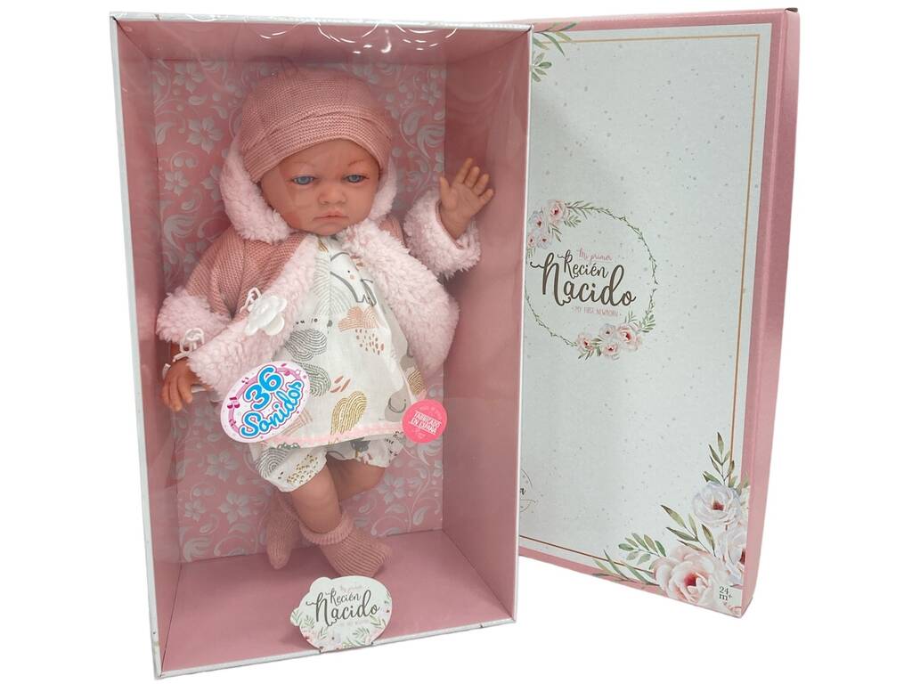 Bambola Mia 36 suoni con giacca rosa 46 cm di Cucosito 4705