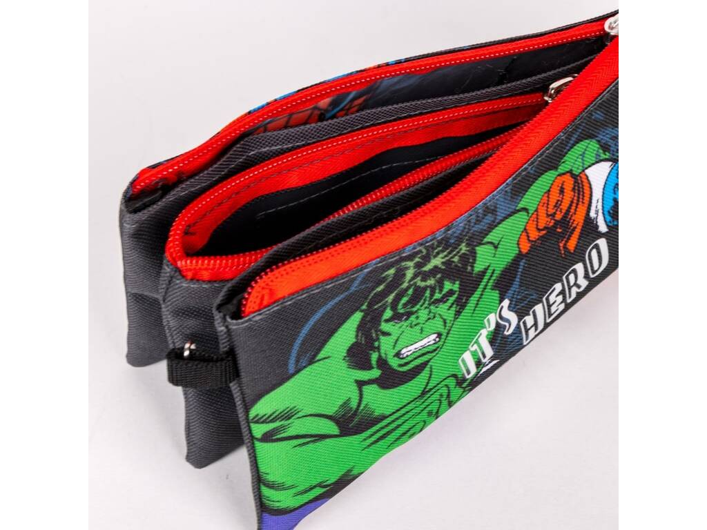Astuccio per matite a 3 scomparti Avengers di Cerdá