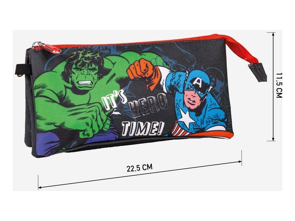 Astuccio per matite a 3 scomparti Avengers di Cerdá