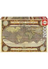 Puzzle 2000 Weltkarte Educa 19620