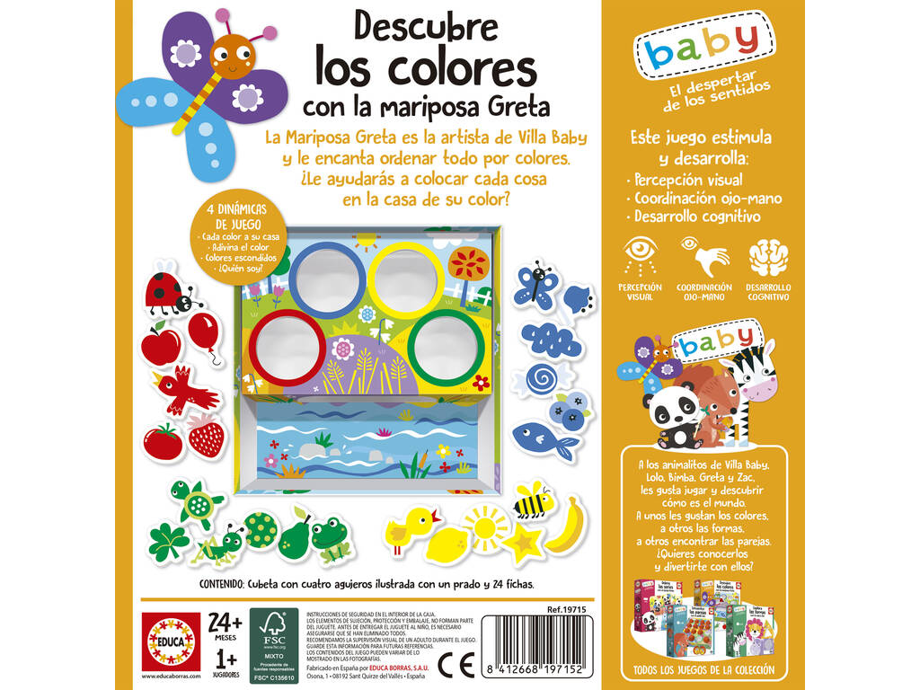 Baby O despertar dos Sentidos Descubra as Cores com a Borboleta Greta Educa 19715