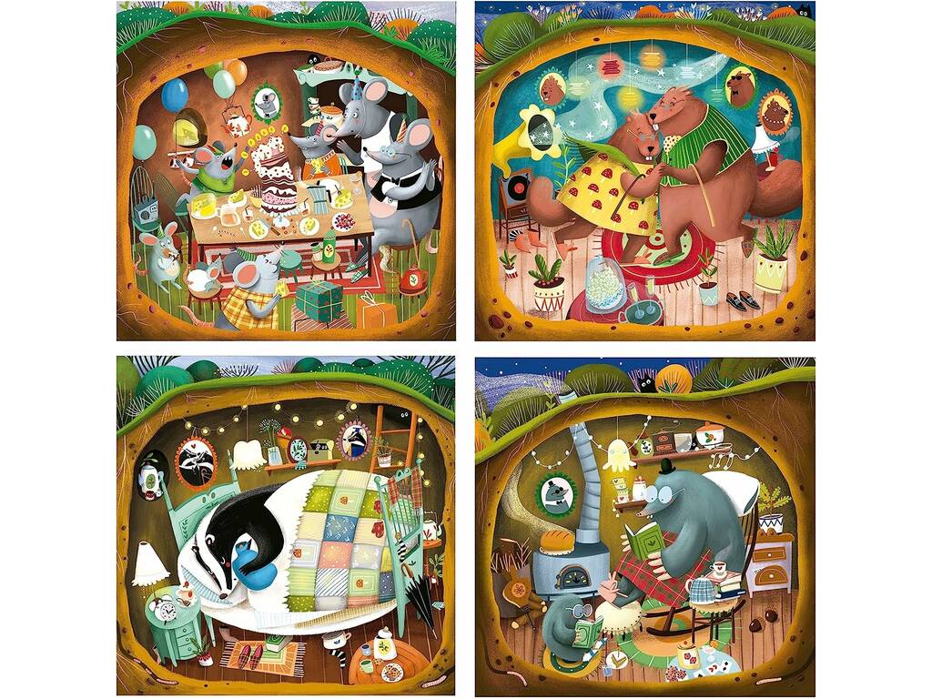 Puzzle progressif 12-16-20-25 Forest Tales Educa 19685