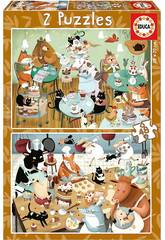Puzzle 2x48 Fiabe del bosco Educa 19687