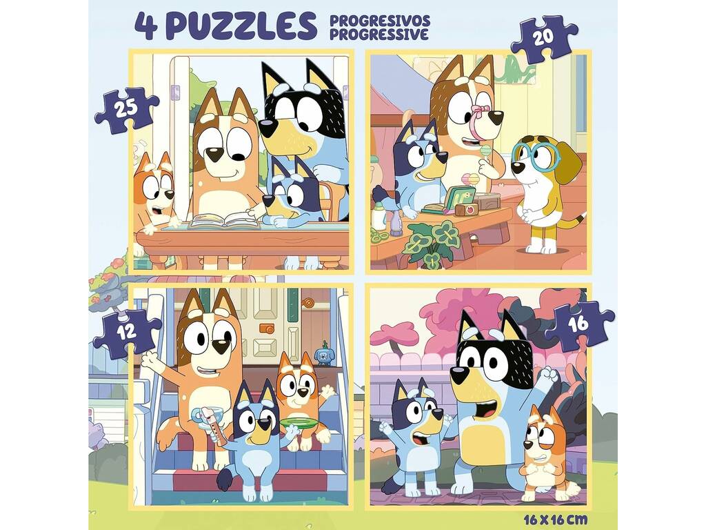 Valigia puzzle progressivi 12-16-20-25 Bluey 19830