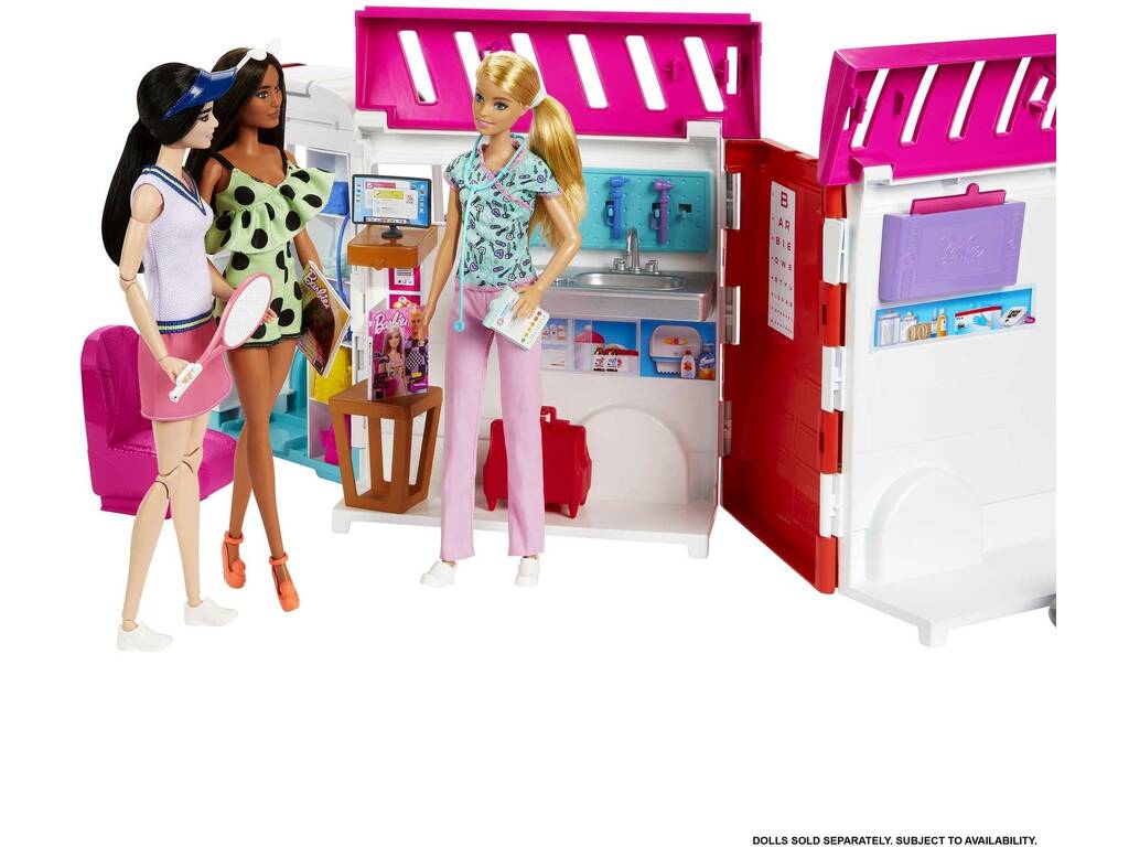 Barbie Véhicule Clinique de Soins Mattel HKT79