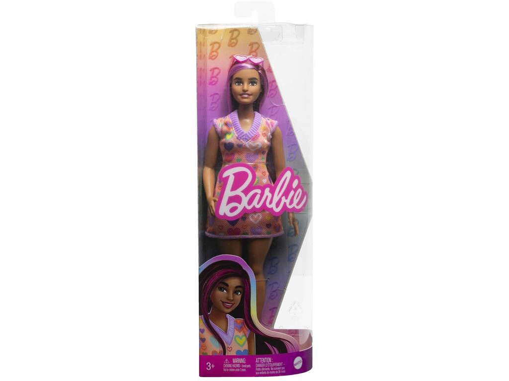 Barbie Fashionista Vestito a cuori Mattel HJT04