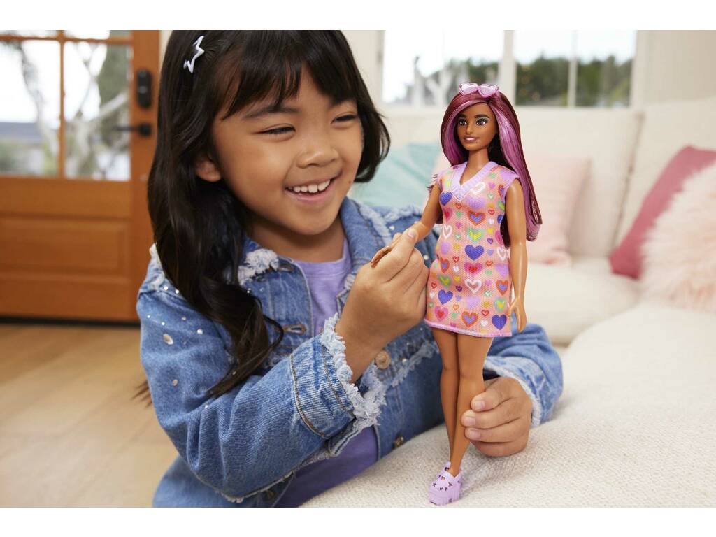 Barbie Fashionista Vestito a cuori Mattel HJT04