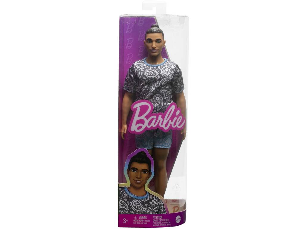 Barbie Fashionista Ken Doll Mattel HPF80 Bandana Printed Ken Doll