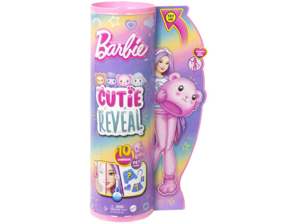 Barbie Cutie Reveal Magliette Cozy Orsetto di Mattel HKR04