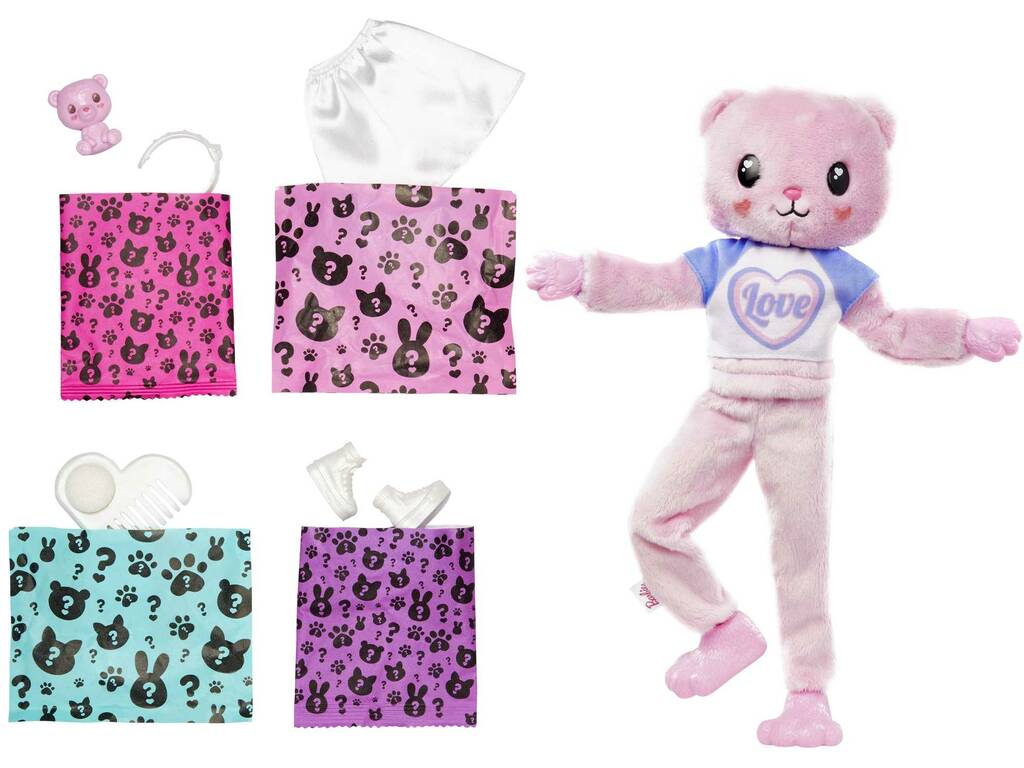 Barbie Cutie Reveal Magliette Cozy Orsetto di Mattel HKR04