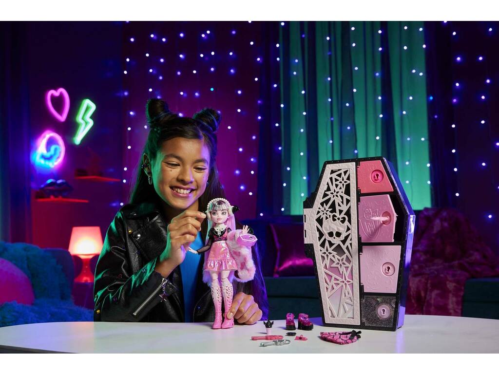 Monster High Skulltimate Secrets Bambola Draculaura Fear Idescent Mattel HNF73