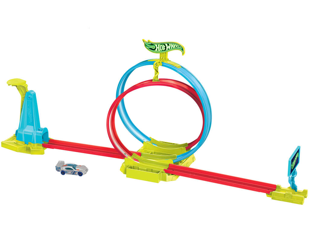 Hot Wheels Neon Speeders Laser Stunt Track Mattel HPC05
