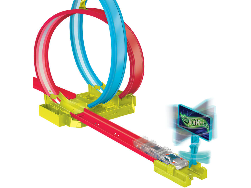 Hot Wheels Neon Speeders Laser Stunt Track Mattel HPC05