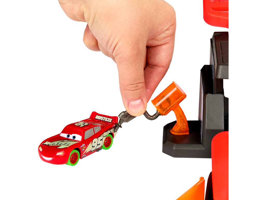 Cars Glow Racers Pista Brilhante Lança e Bate-Crash Mattel HPD80