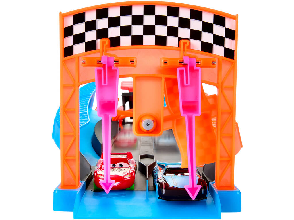 Cars Glow Racers Pista Brilhante Lança e Bate-Crash Mattel HPD80