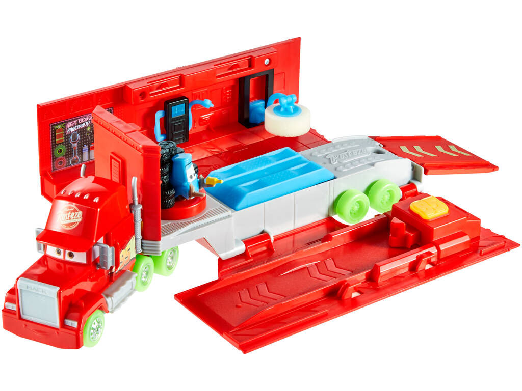 Cars Glow Racers Set Mack trasformabile Mattel HPX76