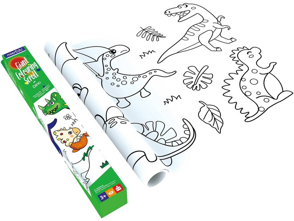 Rollo Gigante Para Colorear Dinos de Mier Edu ME245