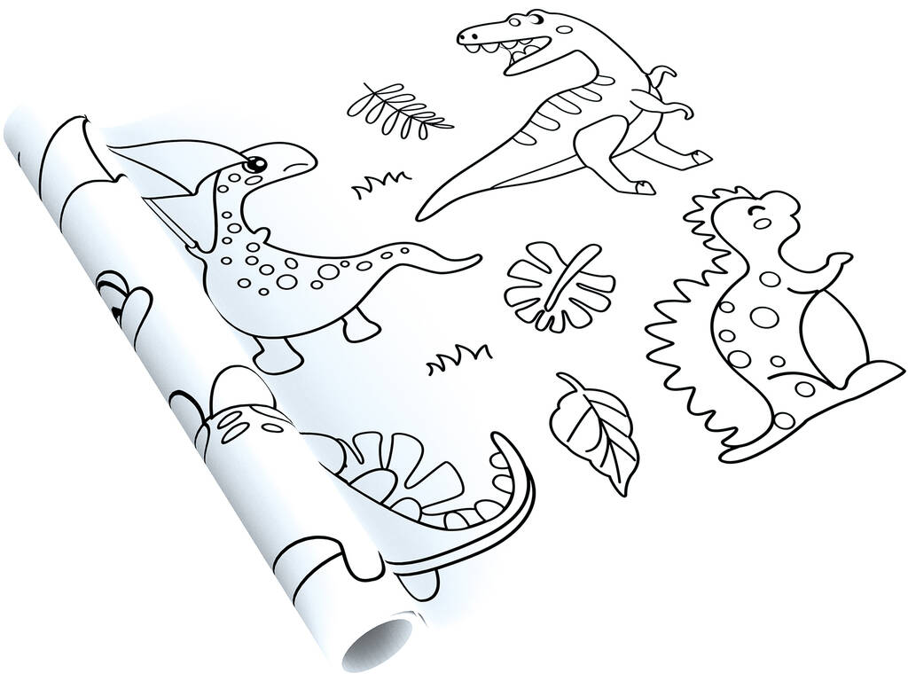 Rollo Gigante Para Colorear Dinos de Mier Edu ME245