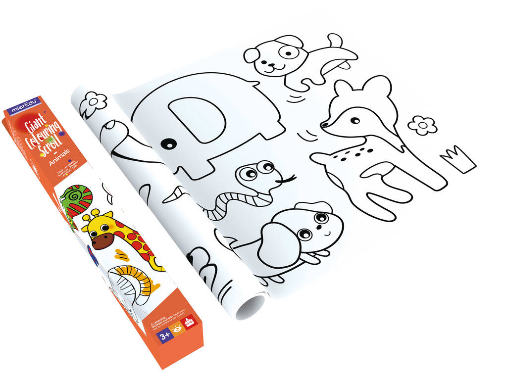 Rouleau Geant Pour Colorier Animaux de Mier Edu ME246