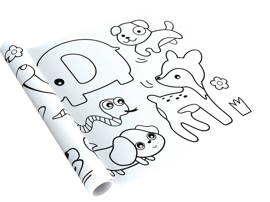 Rouleau Geant Pour Colorier Animaux de Mier Edu ME246