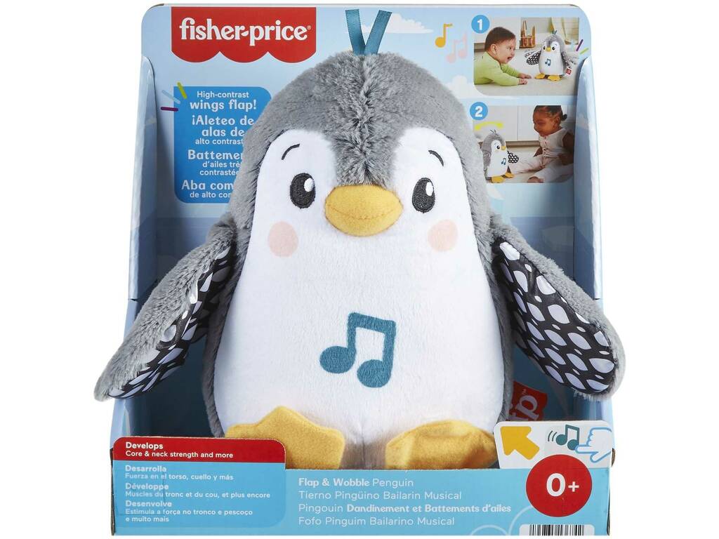 Fisher Price Poupée Pingouin qui bat et oscille Mattel HNC10
