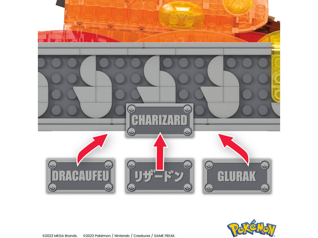 Mega Pokémon Charizard in movimento di Mattel HMW05