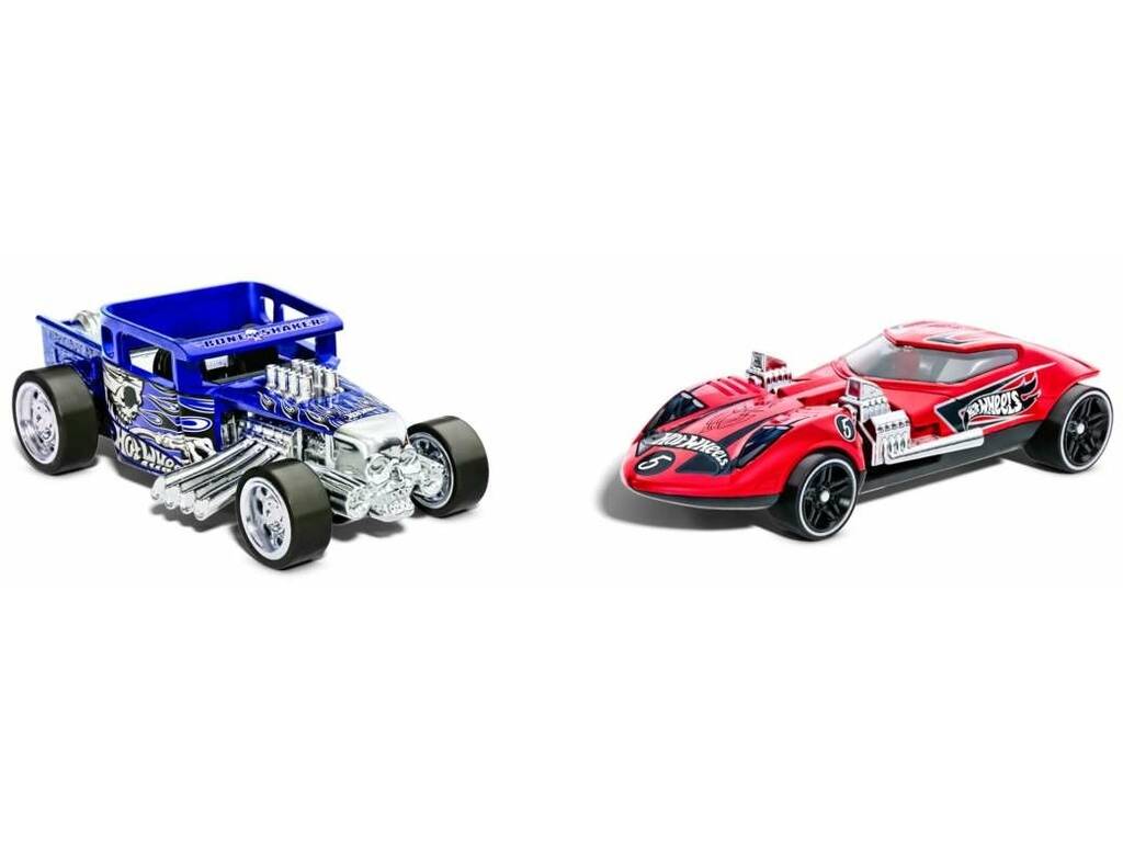 Hot Wheels Pack 2 Pull-Back-Rennwagen Speeders Mattel HPR91