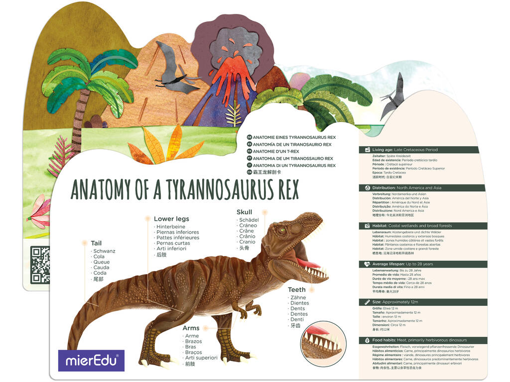 Puzzle 3D Eco Tyrannosaurus Rex di Mier Edu ME4241