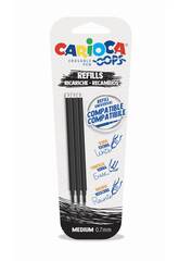 Carioca Boligrafo OOPS Preto com Sobressalentes de Carioca 43041/01
