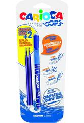 Carioca Caneta OOPS Azul com 2 Recargas Carioca 43175/02