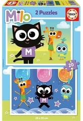 Puzzle 2x20 Milo Educa 19541