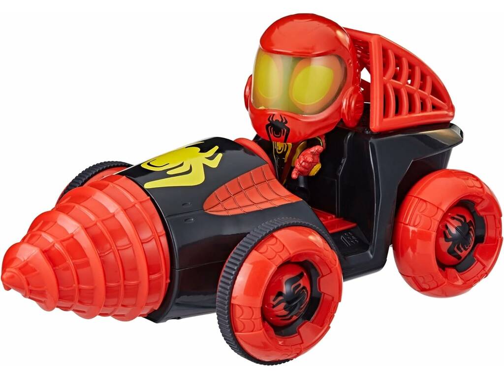 Spidey et ses incroyables amis Muñeco Miles Morales con Vehiculo Perforador Hasbro F7253