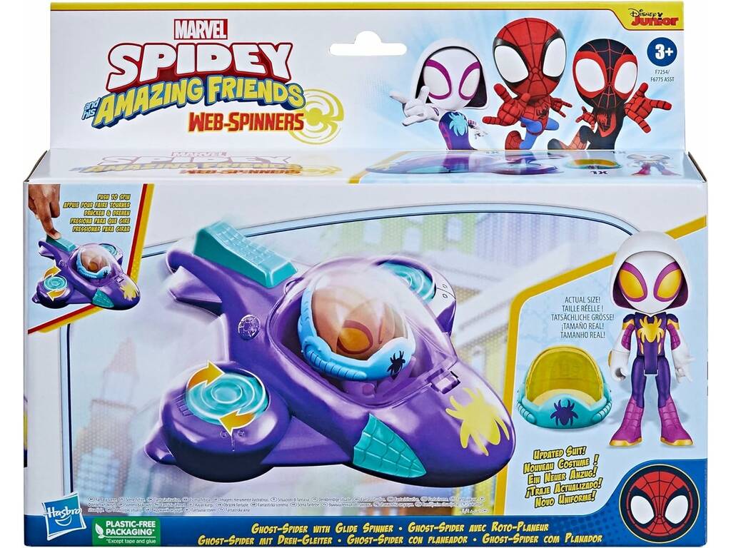 Spidey and his Amazing Friends Ghost-Spider con aliante Hasbro F7254