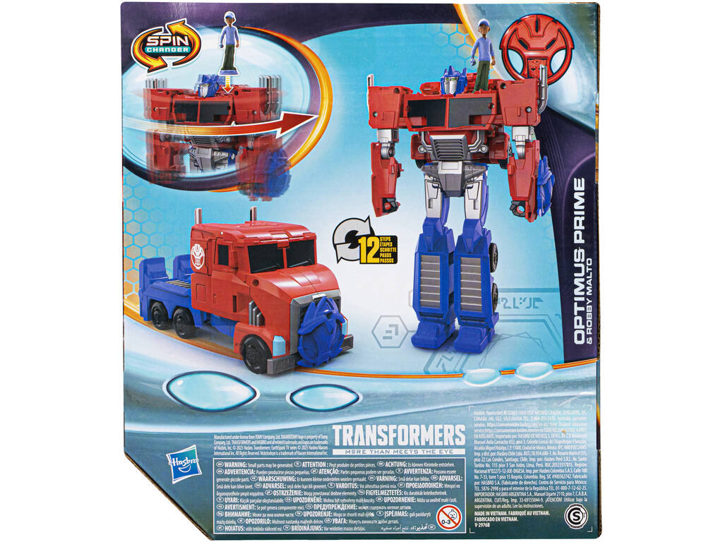 Transformers Earthspark Figura Optimus Prime e Robby Malto Hasbro F7663