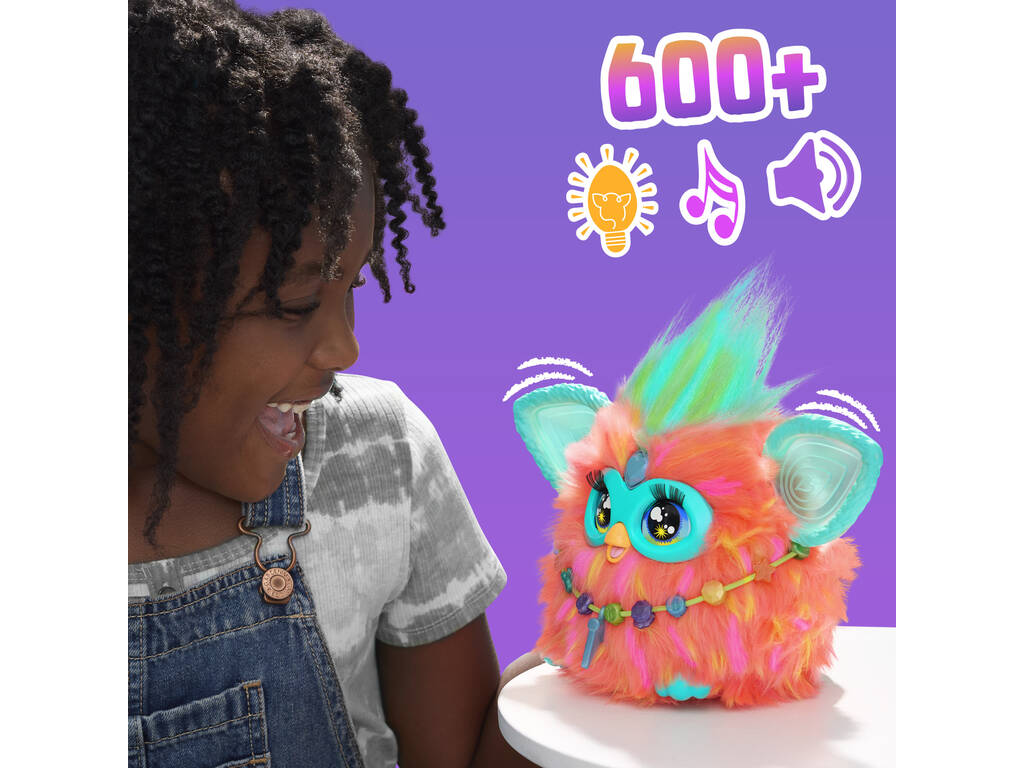 Furby Peluche interactivo color Coral Hasbro F6744105