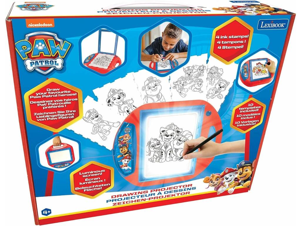 Projecteur de motifs canins Paw Patrol avec pochoirs et tampons Lexibook CR310PA