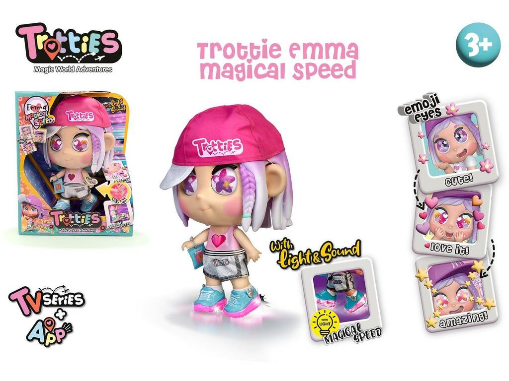 Trotties Muñeca Emma Luces Mágicas Famosa TFT11000